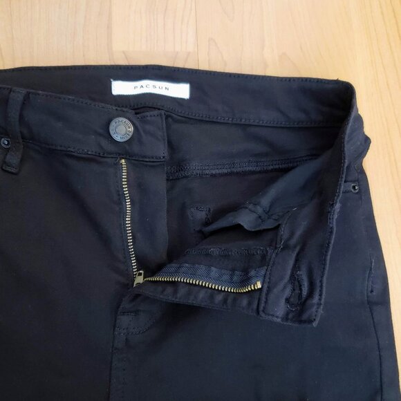 Pacsun Black Ripped Front High Rise Jeggings 25 - Picture 7 of 8